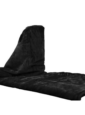 Soft Solid Black Color Coral Fleece Blanket Warm Sofa ver Tw