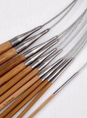 3-10mm Bamboo Knitting Needles Circular Stainless Steel Tube
