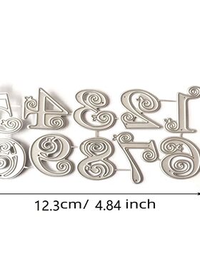 0-9 Lace Numbers Digits Metal Cutting Dies Stencils For DIY