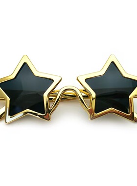 创意五角星眼镜搞怪派对拍照道具