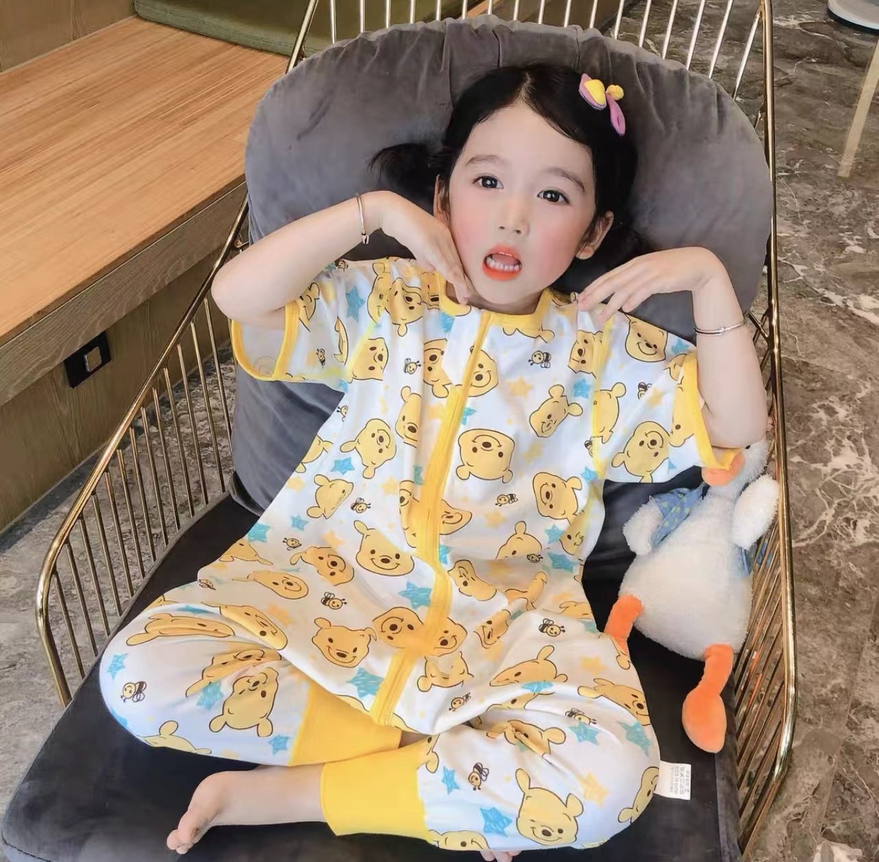 儿童连体睡衣男童夏季纯棉薄款空调服防踢连身衣女孩宝宝短袖爬服,淘宝优惠券,粉丝福利购,淘宝优惠卷