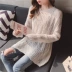 Áo len dệt kim nữ dễ thương 2019 mùa xuân dài tay áo cao cổ lỏng lẻo mùa hè lông ngựa lông - Đan Cardigan