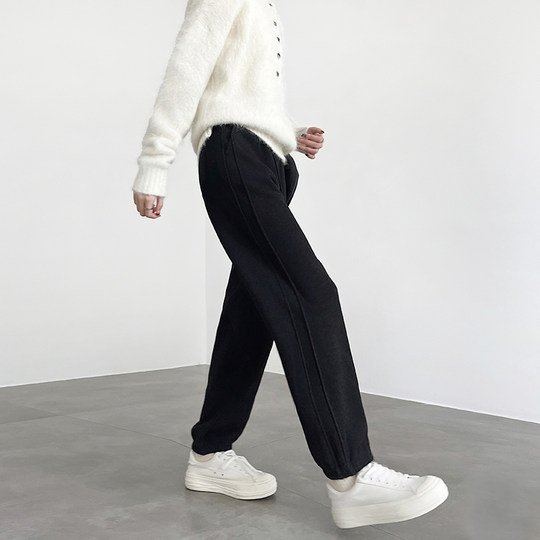 2024 new winter acetate wool plus velvet leggings