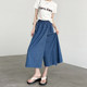Summer new one-piece cool nine-point denim culottes