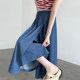 Summer new one-piece cool nine-point denim culottes