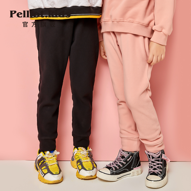 伯希和儿童抓绒裤男童裤子打底裤 pelliotkids裤子