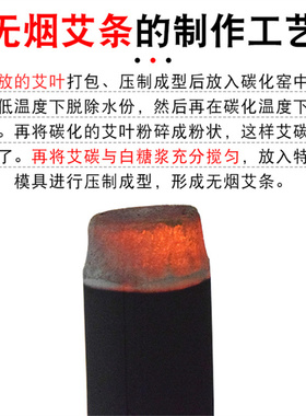 无烟雷火灸十年陈艾条6cm