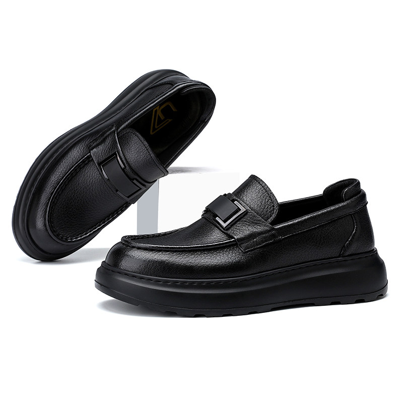 U7高档鹿皮男皮鞋2025新款真皮软底轻便舒适套脚休闲皮鞋男乐福鞋,淘宝优惠券,粉丝福利购,淘宝优惠卷