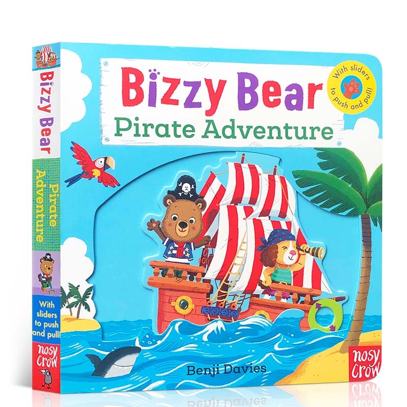 儿童英文原版绘本BizzyBear Pirate Adventure小熊很忙系列纸板书 海盗大冒险 儿童英语启蒙绘本 0-5岁忙碌的小熊机关操作书送音频 - 图3