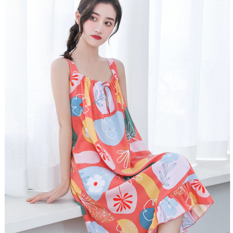 棉绸吊带睡裙女夏包邮绵绸卡通大码凉爽性感人造棉睡衣裙凉感,淘宝优惠券,粉丝福利购,淘宝优惠卷