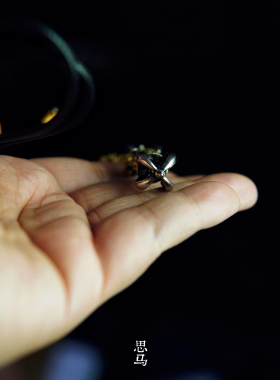 16世纪桑耶寺·五股莲瓣茴草纹金刚杵·钛钢+精铜嵌套一体成型