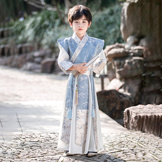 Jungen Hanfu Frühlings- und Herbst-Kinderkostüme im chinesischen Stil