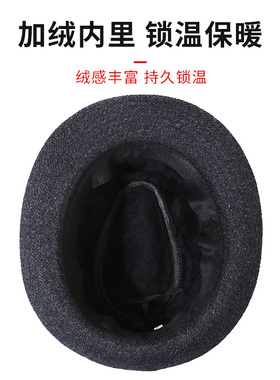 中老年男士爸爸冬季加绒保暖礼帽