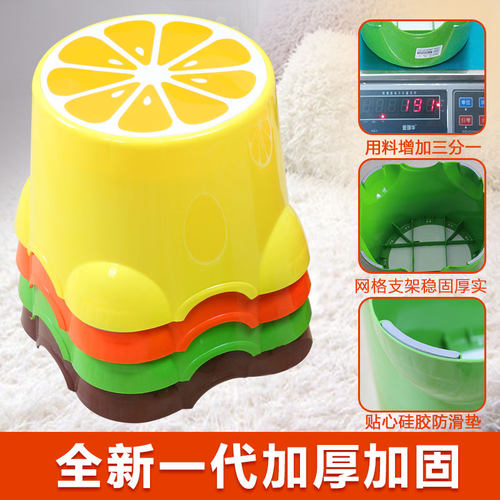 西瓜水果凳子加厚塑料宝宝卡通矮凳儿童幼儿园小凳子防滑包邮可爱 - 图2