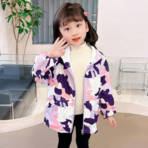女童防水罩衣长袖洋气秋冬儿童羽绒服罩衫宝宝吃饭兜学生美术围裙 - 图2
