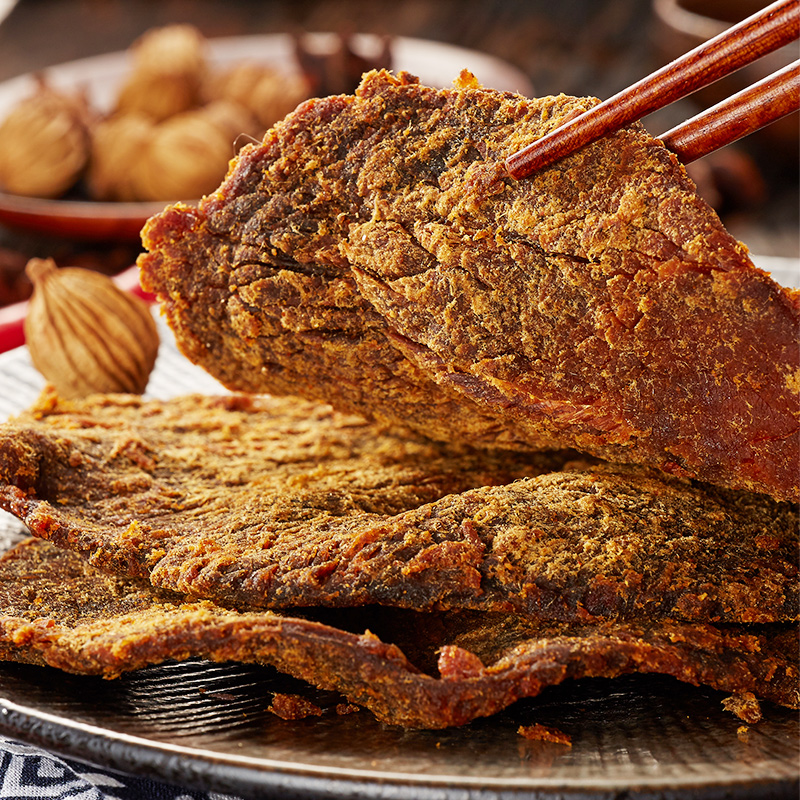 手撕香辣牛肉干肉脯熟即食牛肉干 欧贝拉牛肉类