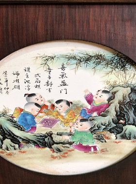 名家手绘玄关古典风装饰画挂画