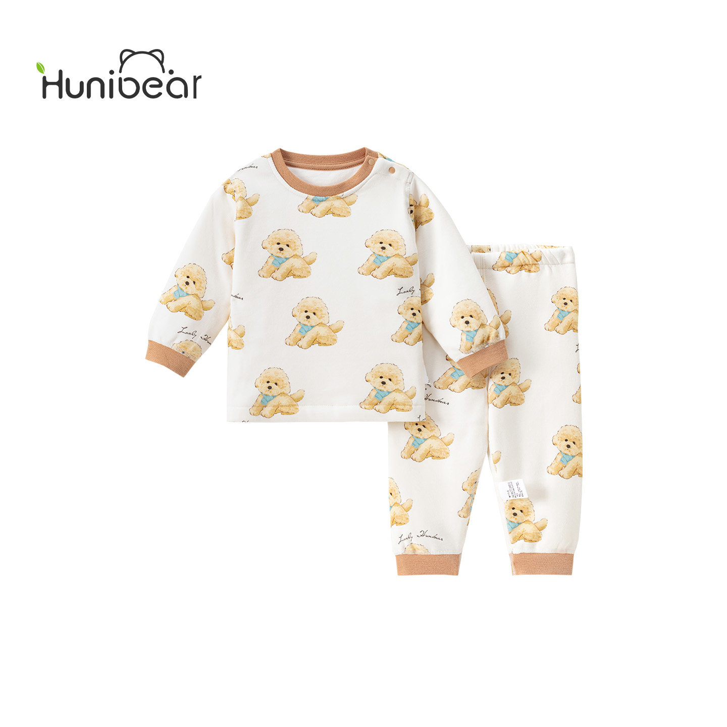 欢喜小熊宝宝保暖家居服套装儿童抗菌防螨夹棉两件装婴儿纯棉睡衣,淘宝优惠券,粉丝福利购,淘宝优惠卷