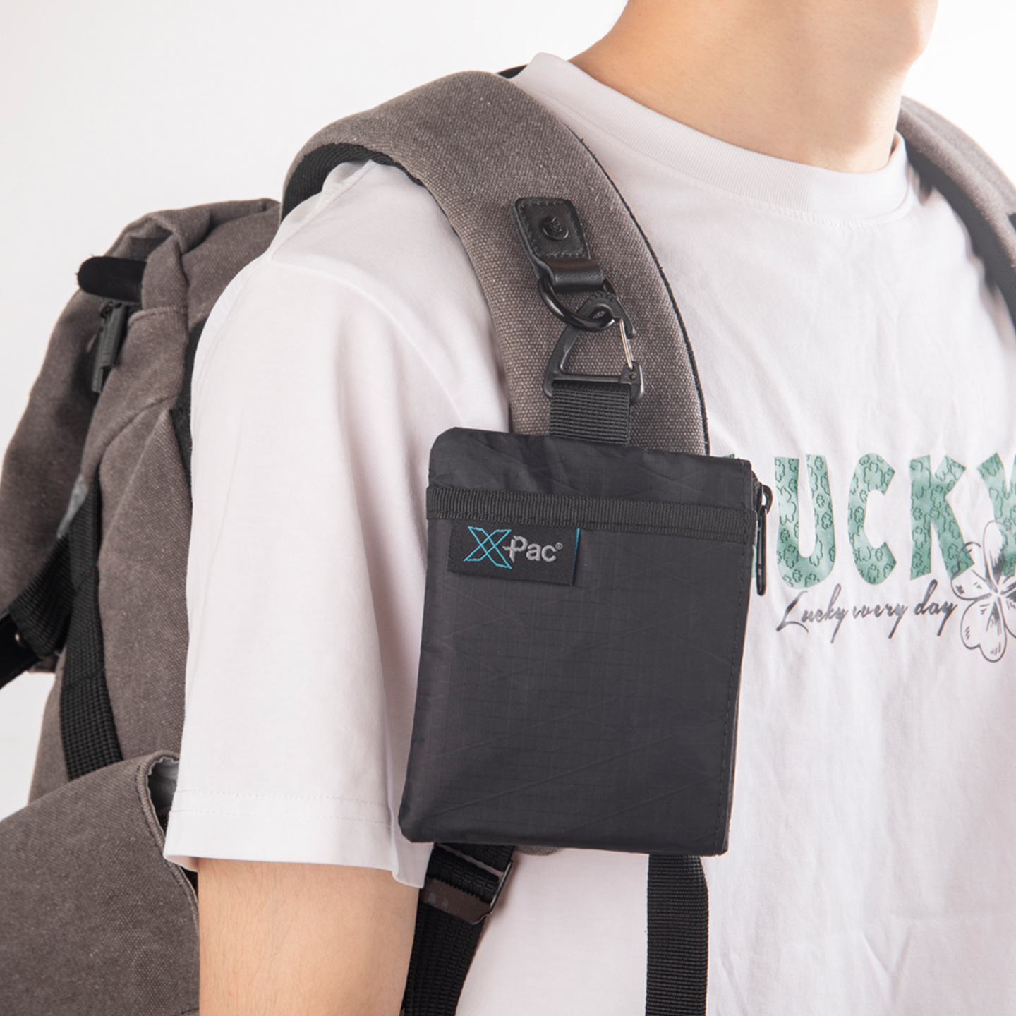 户外旅行随身卡包证件包XPAC防水收纳小包便携耳机钥匙零钱挂脖包 - 图0