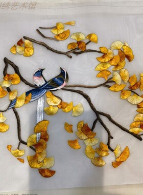 苏绣成品手工双面绣片真丝老绣片diy制作包包团扇子古风布料辅料