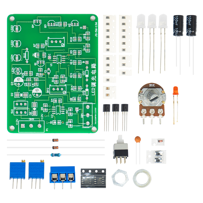 LED调光电路装配与调试焊接竞赛套件电子实训制作散件JS-56-136 - 图1