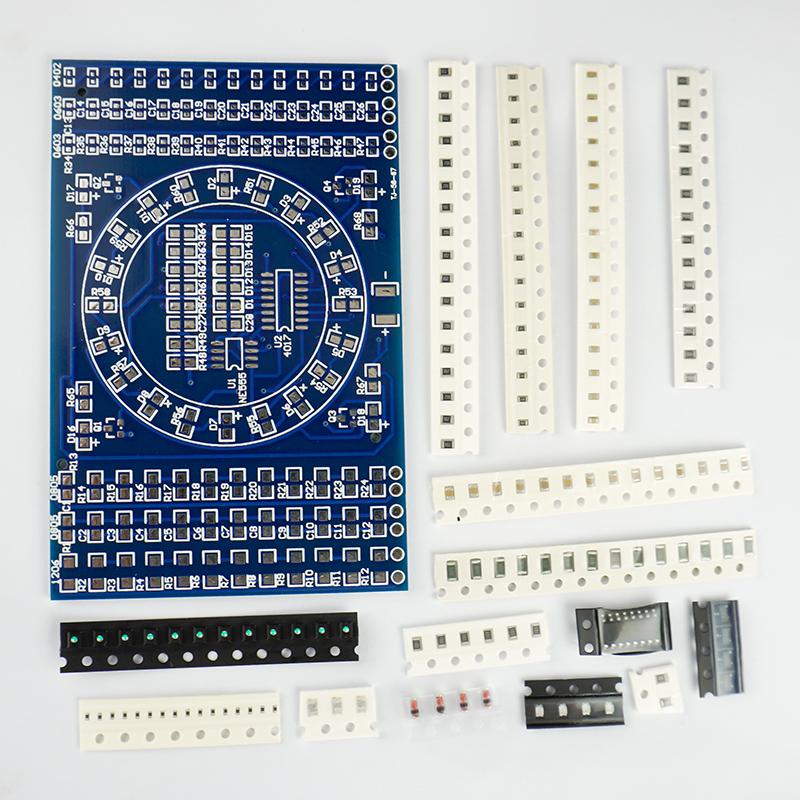 贴片旋转流水灯DIY电子套件焊接练习板技能训练教学实训TJ-56-67-图1