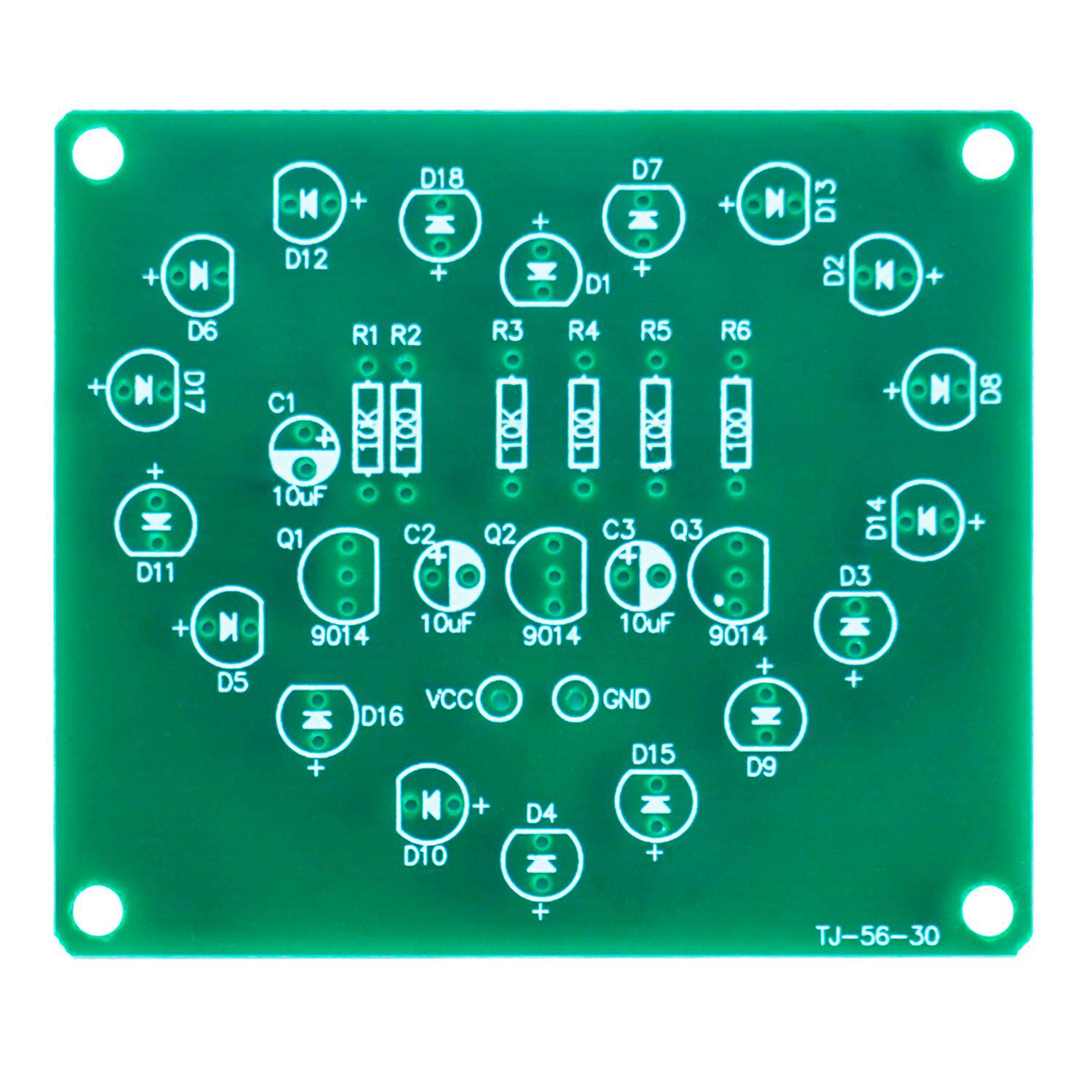 18只LED心形灯套件循环闪烁DIY电子制作焊接练习电路板TJ-56-30,淘宝优惠券,粉丝福利购,淘宝优惠卷