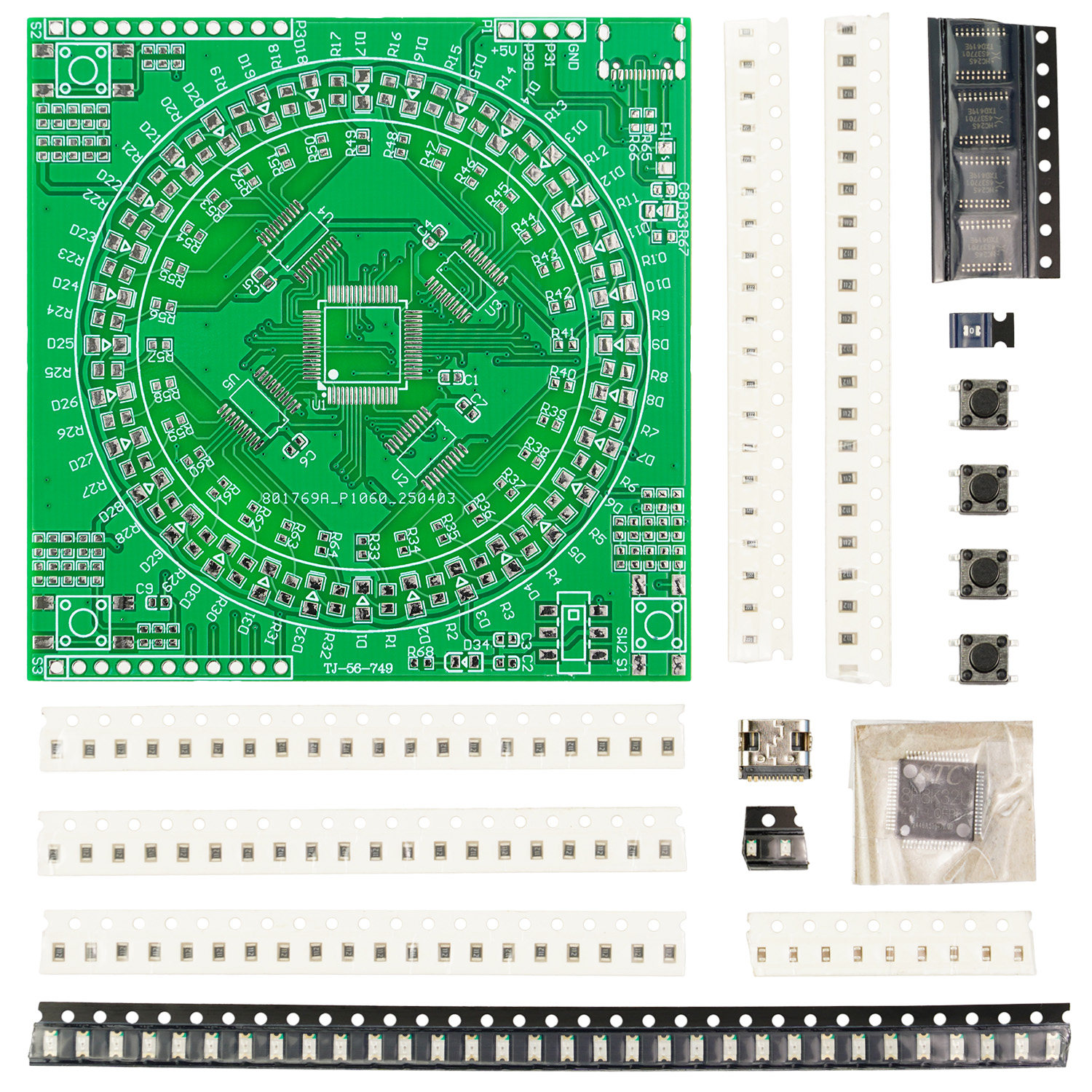 LQFP64贴片焊接练习板套件 TypeC贴片焊接练习电路TJ-56-749,淘宝优惠券,粉丝福利购,淘宝优惠卷
