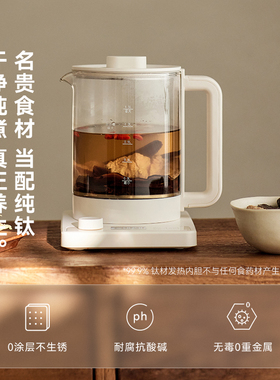 olayks立时高端纯钛萃茶养生壶