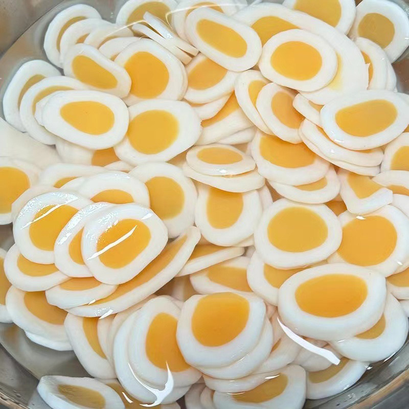 Vegetarian egg yolk slices, duck egg slices, deep-fried skewers, cold Malatang, hot pot, oden cooking ingredients, meal replacement, non-konjac vegetarian