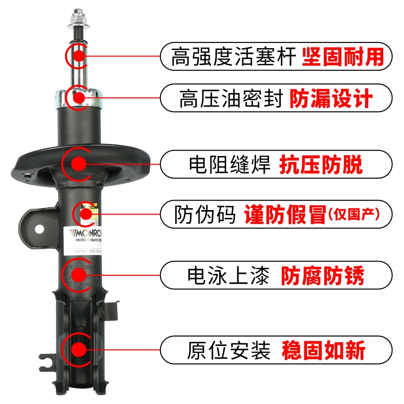 蒙诺减震器减振避震倍骋746058SP前右适配哈弗H2 2014- - 图0