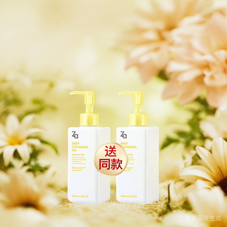 两瓶装资生堂za姬芮净颜深层卸妆油100ML/200ml正品清洁脸部温和-图3