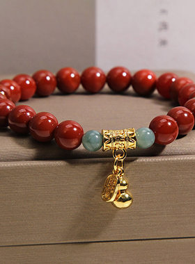 天然南红玛瑙手链女轻奢小众高级感翡翠转运珠葫芦吊坠手串送闺蜜