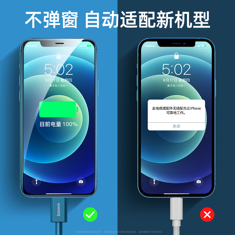 倍思适用于苹果数据线iPhone充电线器13冲11快充12promax手机闪充6plus加长2米ipad平板8Plus冲手机7plus快充-图1