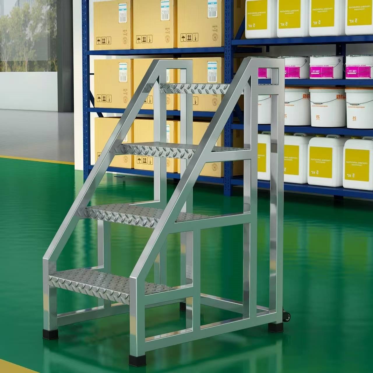 加宽踏步台阶梯工业梯子扶手梯家用梯登高梯工程梯户外三四五步梯,淘宝优惠券,粉丝福利购,淘宝优惠卷