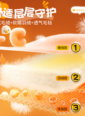 儿童羽绒保暖鞋垫冬季加厚舒适