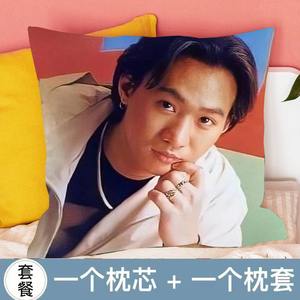 新款黄家驹抱枕周边定制写真海报Beyond纪念双面车载靠垫毛绒应援