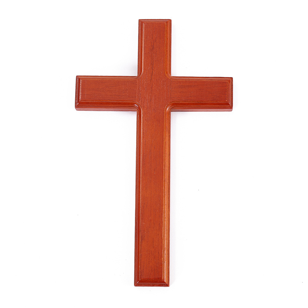 十字架摆件木质简约壁挂式挂件教会用品墙饰实木家居饰品礼物摆台 - 图3