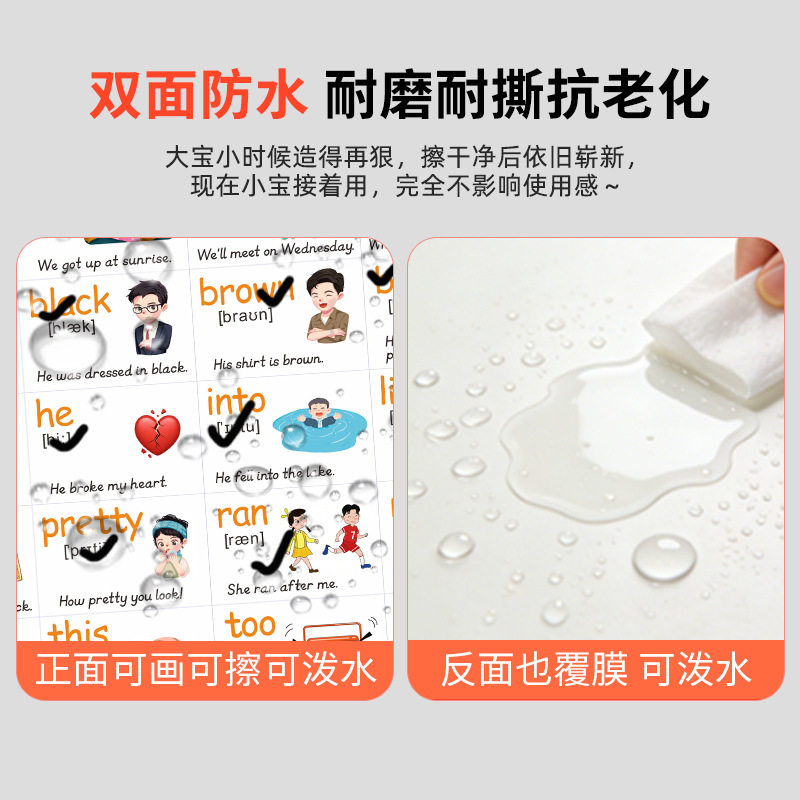 220高频词挂图墙贴英语单词卡Sight Words幼儿园英文启蒙儿童教具,淘宝优惠券,粉丝福利购,淘宝优惠卷