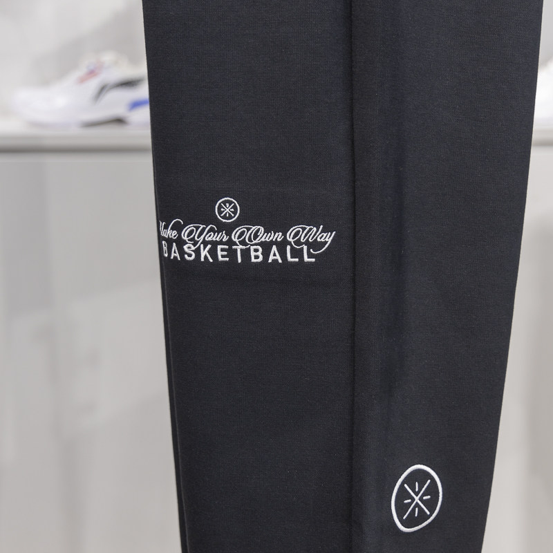 李宁长裤男2024冬季新款韦德棉质针织加绒束脚运动休闲裤AKLU215 - 图2