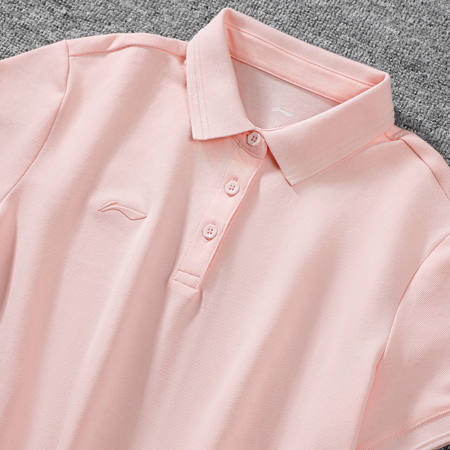 李宁短袖T恤2025春季新品健身系列女子翻领百搭半袖POLO衫APLU198 - 图0