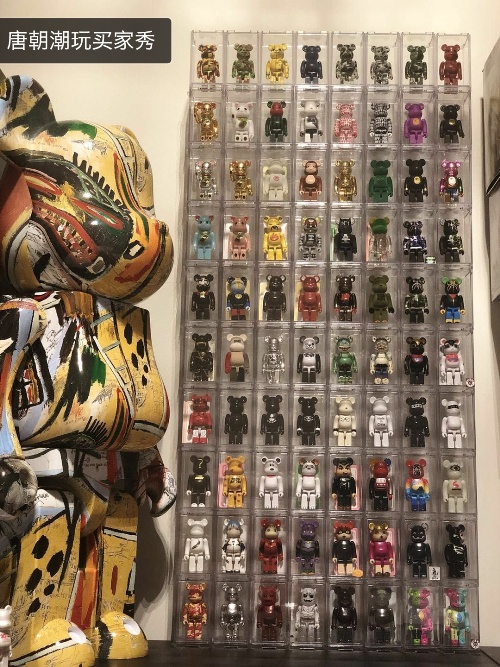 6个包邮Bearbrick Be@rbrick盲盒100%展示盒公仔玩具手办防尘罩 - 图2