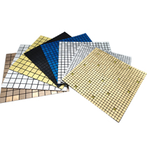 Self-adhesive aluminium plastic plate metal mosaic tile TV background wall glass bar mirror self-sticking living room wall sticker
