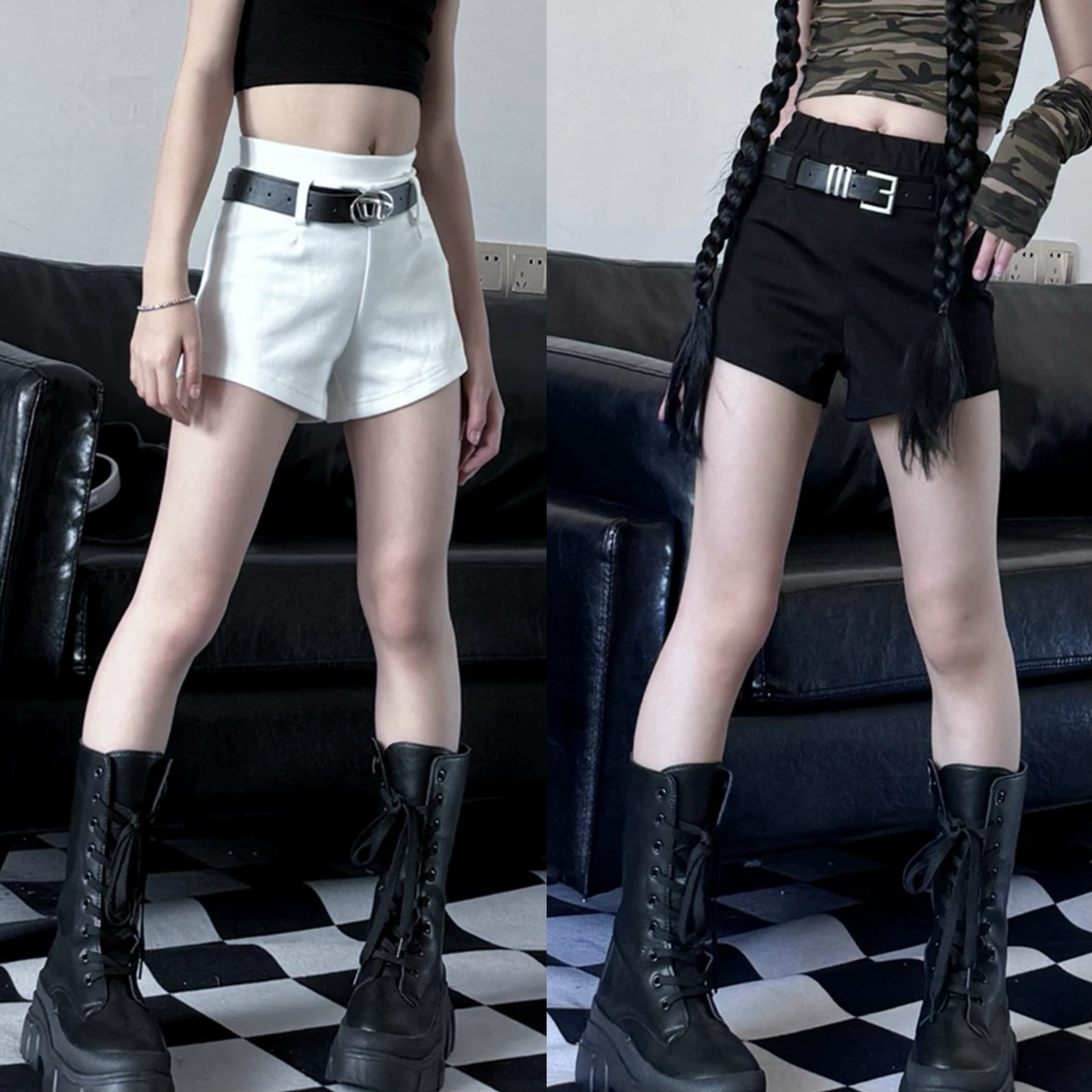 爵士舞高腰黑色短裤女童2024新款百搭弹力紧身打底热裤外穿休闲裤,淘宝优惠券,粉丝福利购,淘宝优惠卷