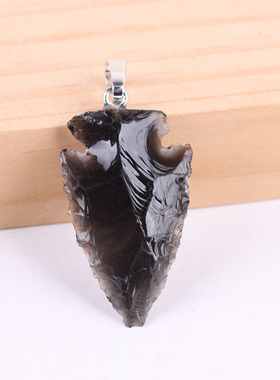 日韩风玛瑙水晶箭头百搭原石吊坠