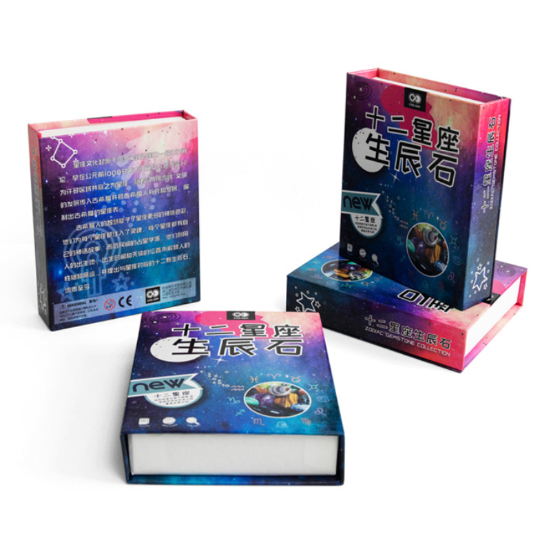 中文版礼盒十二星座生辰石天然水晶矿石标本混合宝石孩子礼物玩具,淘宝优惠券,粉丝福利购,淘宝优惠卷
