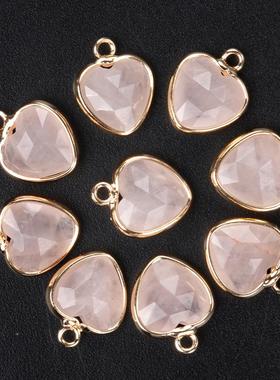 爱心吊坠天然水晶玛瑙石