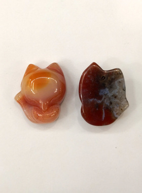 时尚风饰品雕刻动物能量狐狸吊坠