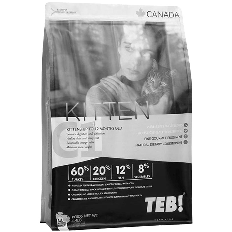 TEB!汤恩贝猫粮C1/C5 2KG/10KG幼猫孕猫成猫粮英短美短营养增肥 - 图3