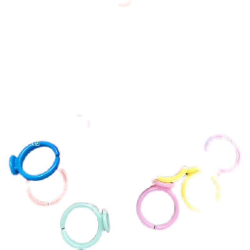50/100个儿童彩色塑料戒指托diy手工饰品材料配件粉色戒指圈,淘宝优惠券,粉丝福利购,淘宝优惠卷
